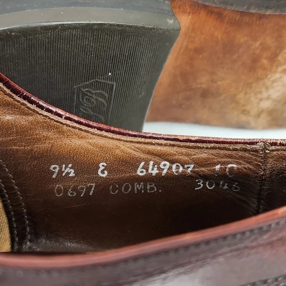 Allen Edmonds McAllister Cognac Leather Oxford Dress Shoes